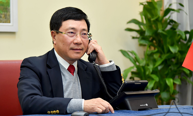 Ph&amp;oacute; Thủ tướng Phạm B&amp;igrave;nh Minh điện đ&amp;agrave;m Cố vấn An ninh quốc gia Hoa Kỳ về việc điều tra ch&amp;iacute;nh s&amp;aacute;ch tiền tệ của Việt Nam.