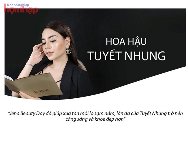 website https://jena.vn/ v&amp;agrave; http://Jena.com.vn/ sử dụng h&amp;igrave;nh ảnh của người nổi tiếng để quảng c&amp;aacute;o, PR cho sản phẩm Jena beauty day (Ảnh chụp m&amp;agrave;n h&amp;igrave;nh)