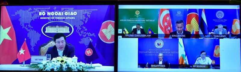H&amp;ocirc;̣i nghị hẹp B&amp;ocirc;̣ trưởng Ngoại giao ASEAN được tổ chức theo h&amp;igrave;nh thức trực tuy&amp;ecirc;́n