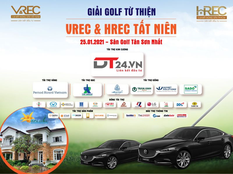 Logo c&amp;aacute;c Nh&amp;agrave; t&amp;agrave;i trợ tại Giải Golf từ thiện VREC-HREC v&amp;agrave; Tất ni&amp;ecirc;n 2020