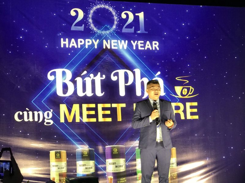 &amp;Ocirc;ng Nguyễn Ngọc Luận &amp;ndash; người s&amp;aacute;ng lập ra loại caffe Meet More, chia sẻ tại Buổi ra mắt  c&amp;aacute;c sản phẩm c&amp;agrave; ph&amp;ecirc; lon