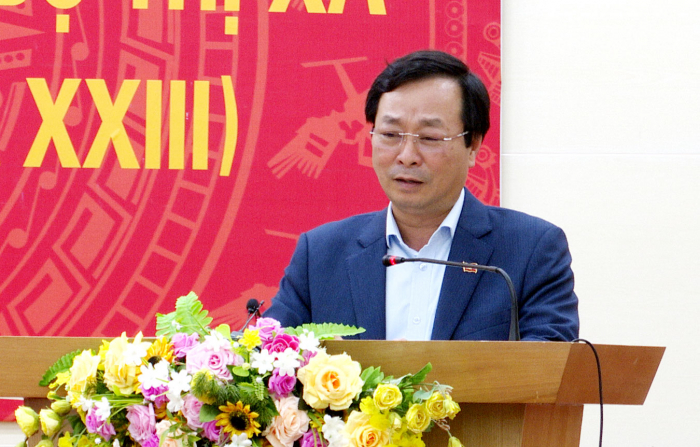 Chủ tịch UBND tỉnh Ph&amp;uacute; Thọ- B&amp;ugrave;i Văn Quang ph&amp;aacute;t biểu chỉ đạo tại hội nghị