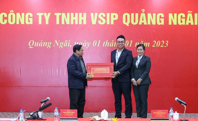 Thủ tướng ghi nhận, biểu dương những kết quả hoạt động của VSIP Quảng Ng&amp;atilde;i với c&amp;oacute; &amp;yacute; nghĩa quan trọng về kinh tế - x&amp;atilde; hội