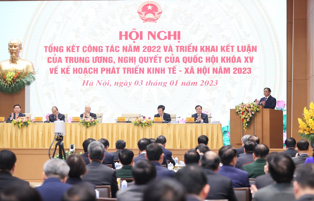 Thủ tướng Phạm Minh Ch&amp;iacute;nh ph&amp;aacute;t biểu khai mạc Hội nghị. Ảnh: VGP.