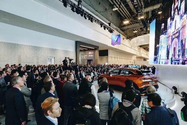 Gian h&amp;agrave;ng của VinFast trong triển l&amp;atilde;m CES 2023.