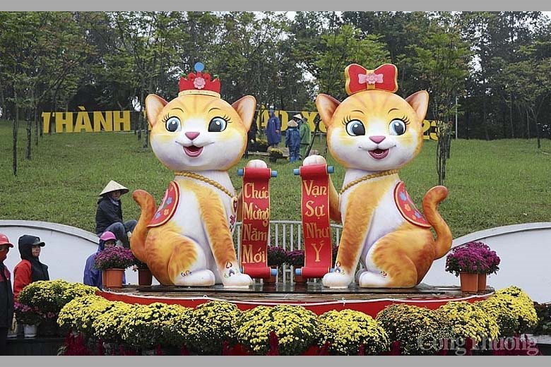 Linh vật mèo ở các địa phương Tết Nguyên Đán Quý Mão 2023