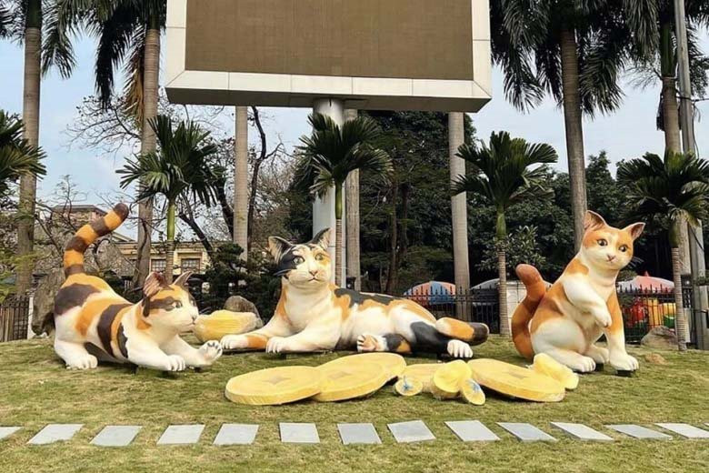 Linh vật mèo ở các địa phương Tết Nguyên Đán Quý Mão 2023