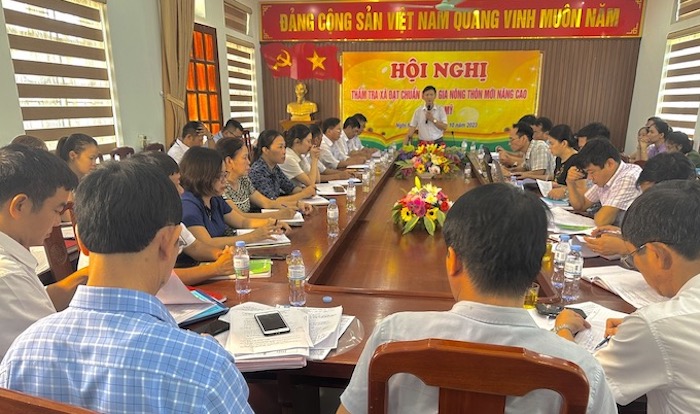 Ng&amp;agrave;y 06/10/2023, Đo&amp;agrave;n thẩm tra NTM huyện Nghi Lộc tiến h&amp;agrave;nh thẩm tra kết quả x&amp;acirc;y dựng NTM n&amp;acirc;ng cao của x&amp;atilde; Nghi Mỹ