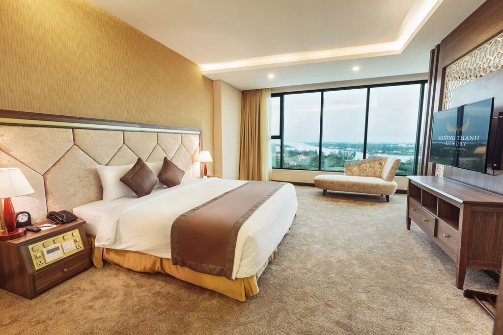 Ph&amp;ograve;ng ngủ kh&amp;aacute;ch sạn Mường Thanh.