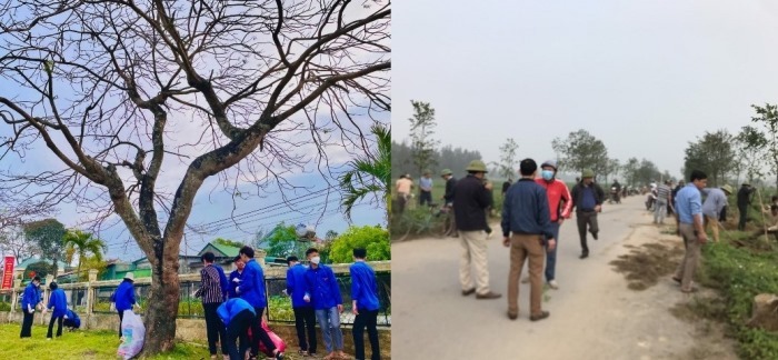 Đo&amp;agrave;n vi&amp;ecirc;n v&amp;agrave; nh&amp;acirc;n d&amp;acirc;n x&amp;atilde; Nghi Xu&amp;acirc;n (huyện Nghi Lộc) l&amp;agrave;m vệ sinh m&amp;ocirc;i trường hưởng ứng &amp;ldquo;Ng&amp;agrave;y chủ nhật xanh&amp;rdquo;