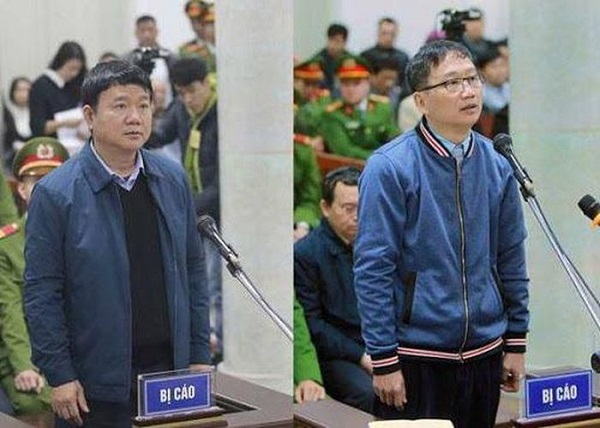 Từ tr&amp;aacute;i sang phải: Cựu Bộ trưởng Đinh La Thăng v&amp;agrave; Trịnh Xu&amp;acirc;n Thanh