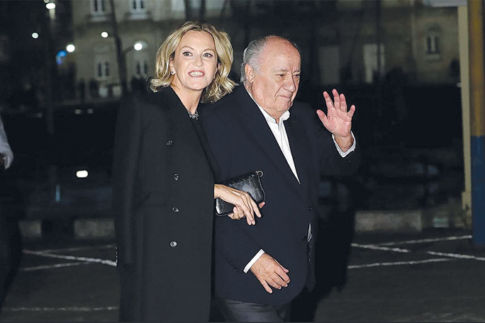 Tỉ ph&amp;uacute; Amancio Ortega v&amp;agrave; vợ
