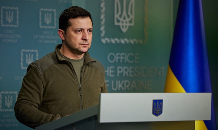 Tổng thống Ukraine Volodymyr Zelensky