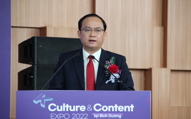 Ông Nguyễn Khoa Hải - Giám Đốc Sở Văn hóa Thể Thao Du lịch tỉnh Bình Dương phát biểu Ông Nguyễn Khoa Hải - Giám Đốc Sở Văn hóa Thể Thao Du lịch tỉnh Bình Dương phát biểu