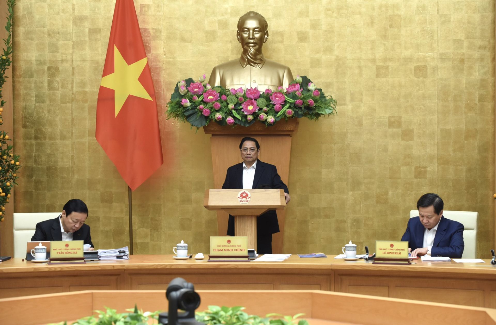 S&amp;aacute;ng 2/2, dưới sự chủ tr&amp;igrave; của Thủ tướng Phạm Minh Ch&amp;iacute;nh, Ch&amp;iacute;nh phủ họp phi&amp;ecirc;n thường kỳ th&amp;aacute;ng 1/2023 - Ảnh: VGP/Trần Hải