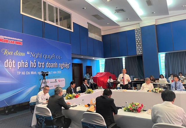 Tọa đ&amp;agrave;m với chủ đề &amp;ldquo;Nghị quyết 01 - đột ph&amp;aacute; hỗ trợ doanh nghiệp&amp;rdquo; (Ảnh: VGP/L&amp;ecirc; Anh)