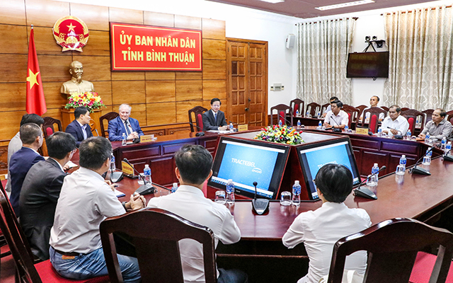 Chủ tịch UBND tỉnh  Đo&amp;agrave;n Anh Dũng l&amp;agrave;m việc với Tập đo&amp;agrave;n Enterprize Energy