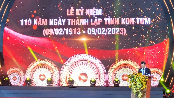 Dương Văn Trang &amp;ndash; B&amp;iacute; thư Tỉnh uỷ Kon Tum ph&amp;aacute;t biểu tại buổi lễ