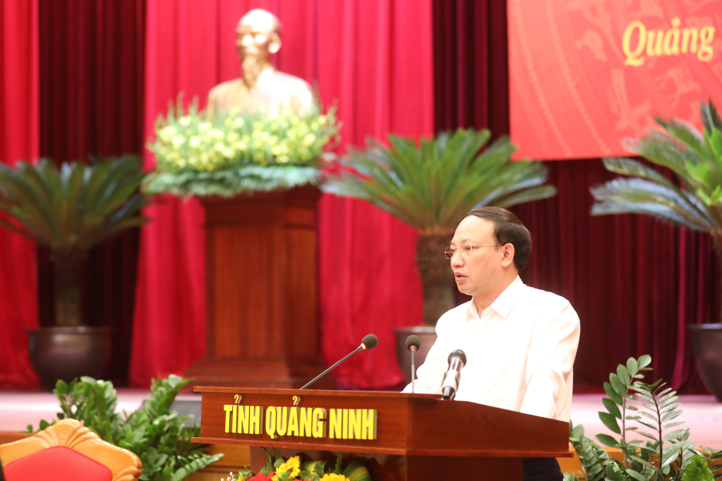 Đồng ch&amp;iacute; Nguyễn Xu&amp;acirc;n K&amp;yacute;, Ủy vi&amp;ecirc;n Trung ương Đảng, B&amp;iacute; thư Tỉnh ủy, Chủ tịch HĐND tỉnh ph&amp;aacute;t biểu tại buổi l&amp;agrave;m việc.