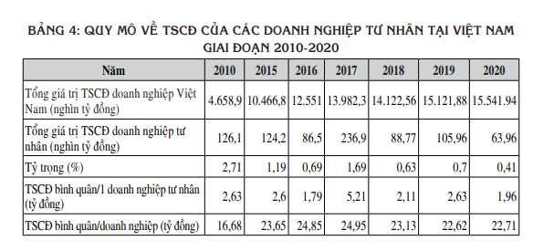 Thực trạng hoạt động sản xuất, kinh doanh của c&amp;aacute;c doanh nghiệp tư nh&amp;acirc;n tại Việt Nam