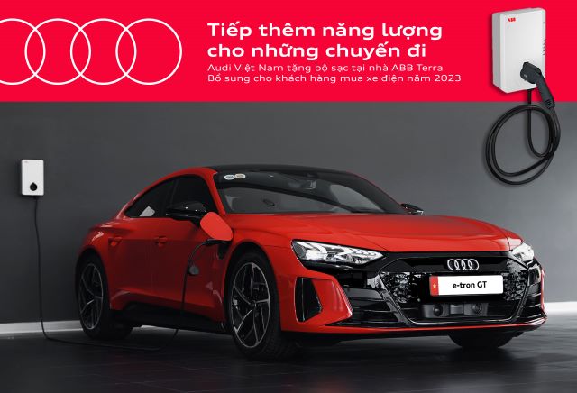Kh&amp;aacute;ch h&amp;agrave;ng mua Audi e-tron sẽ được tặng ngay bộ sạc ABB AC 11kW