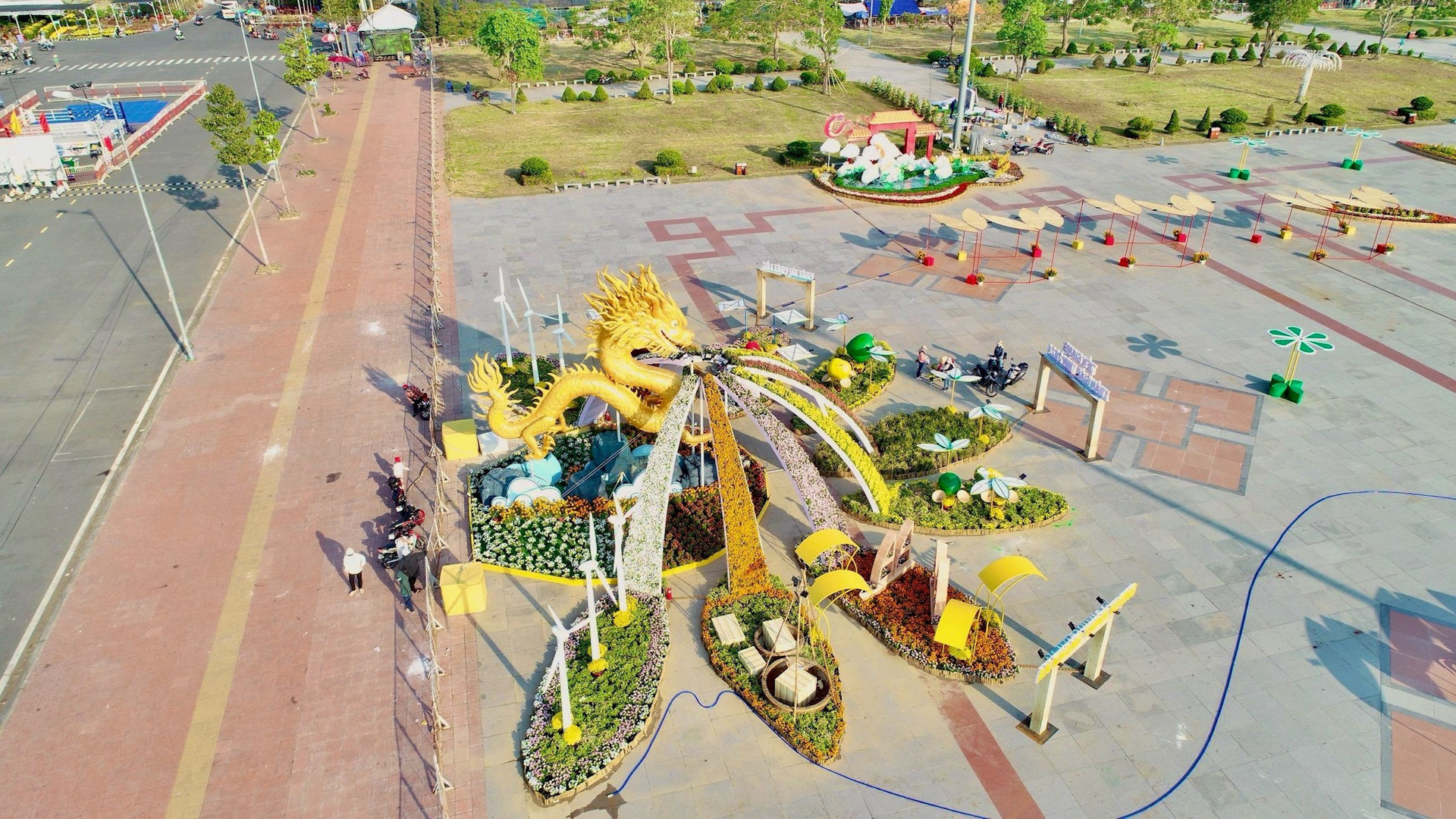 Tổng quan kh&amp;ocirc;ng gian đường hoa nh&amp;igrave;n từ tr&amp;ecirc;n cao
