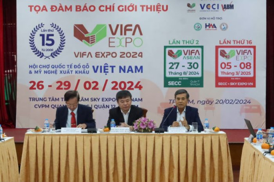 Từ 26 - 29/2: Khai mạc Hội chợ Quốc tế Đồ gỗ Mỹ nghệ xuất khẩu Việt Nam (VIFA EXPO)