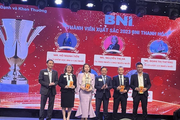 5 th&amp;agrave;nh vi&amp;ecirc;n xuất sắc của BNI Thanh Ho&amp;aacute; năm 2023