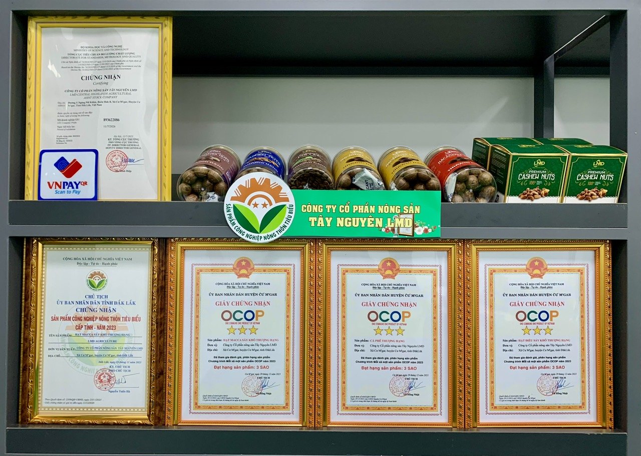 C&amp;aacute;c chứng nhận của c&amp;ocirc;ng ty LMD AGRICULTURE
