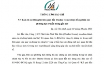 Thuduc House ban hành thông cáo báo chí về những thông tin liên quan đến thuế GTGT