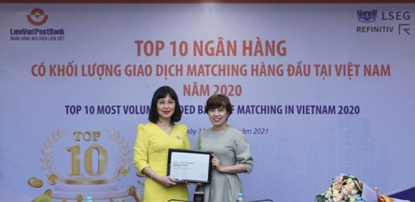 LienVietPostBank đạt Top 10 ngân hàng có khối lượng giao dịch ngoại hối hàng đầu Việt Nam 2020