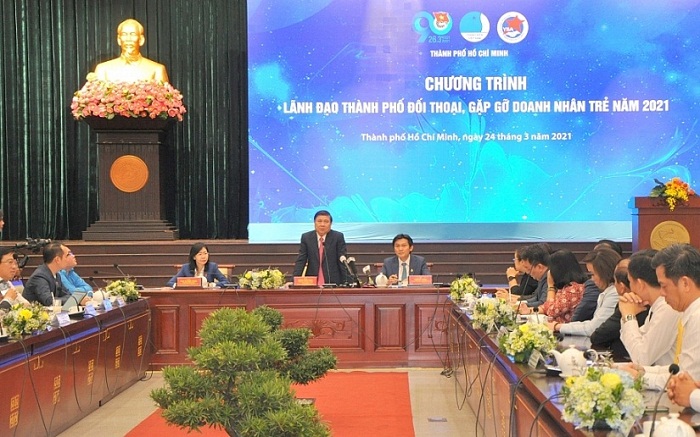 L&amp;atilde;nh đạo TP. Hồ Ch&amp;iacute; Minh tại Chương tr&amp;igrave;nh &amp;ldquo;L&amp;atilde;nh đạo th&amp;agrave;nh phố đối thoại, gặp gỡ doanh nh&amp;acirc;n trẻ năm 2021&amp;rdquo;