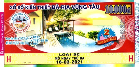 Mẫu v&amp;eacute; tr&amp;uacute;ng thưởng ng&amp;agrave;y 16/3/2021