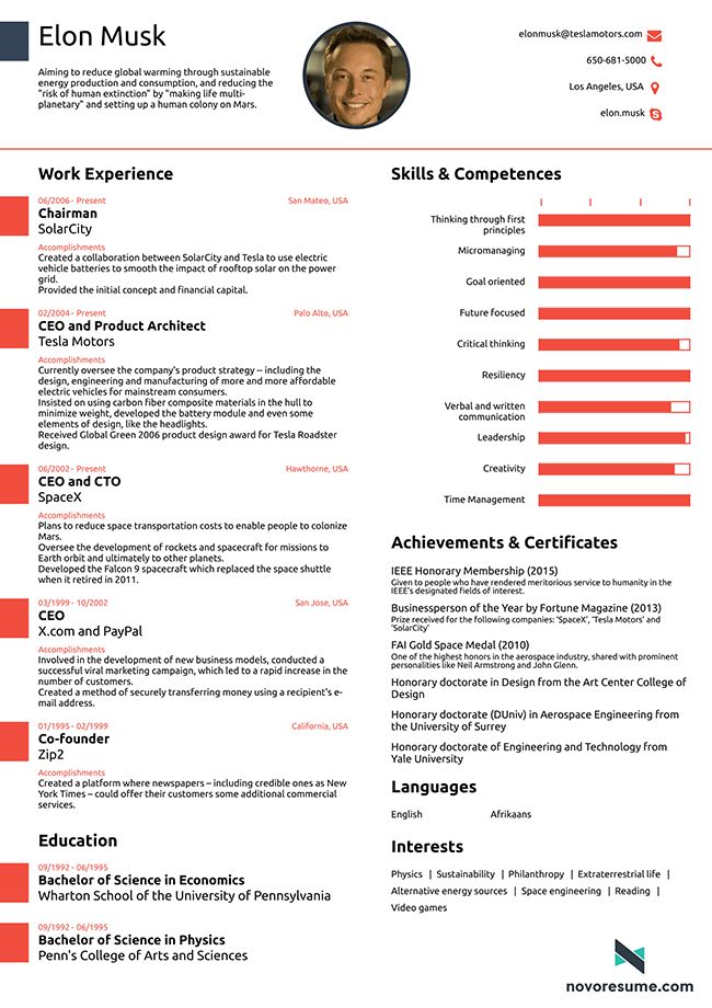 CV của Elon Musk