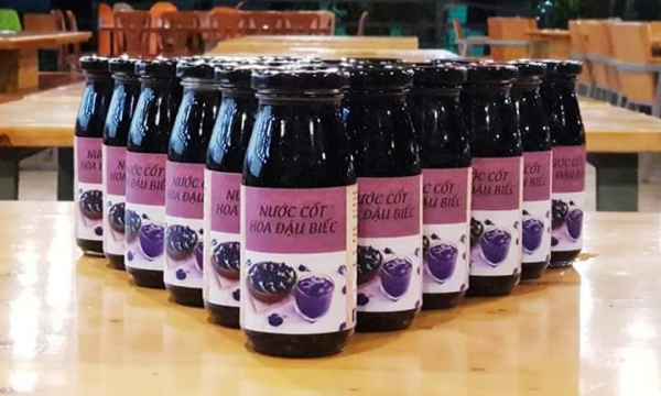 Nước cốt hoa đậu biếc -sản phẩm đạt 3 sao OCOP của tỉnh Sóc Trăng