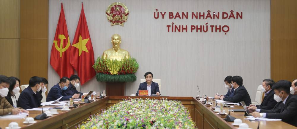 Ph&amp;oacute; Chủ tịch UBND tỉnh Ph&amp;uacute; Thọ- Nguyễn Thanh Hải ph&amp;aacute;t biểu kết luận hội nghị.