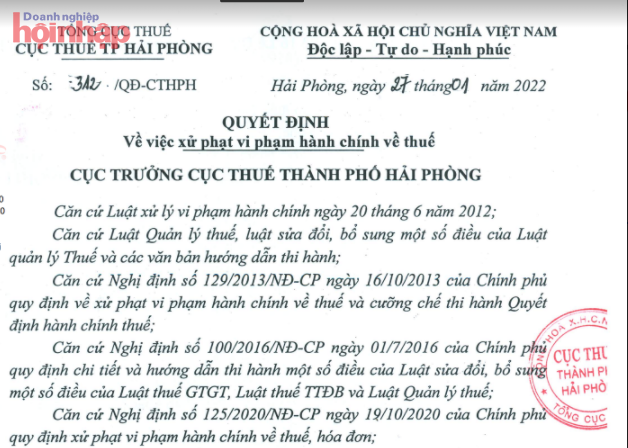 Quyết định xử phạt đối với C&amp;ocirc;ng ty CP Dược phẩm Trung ương 3