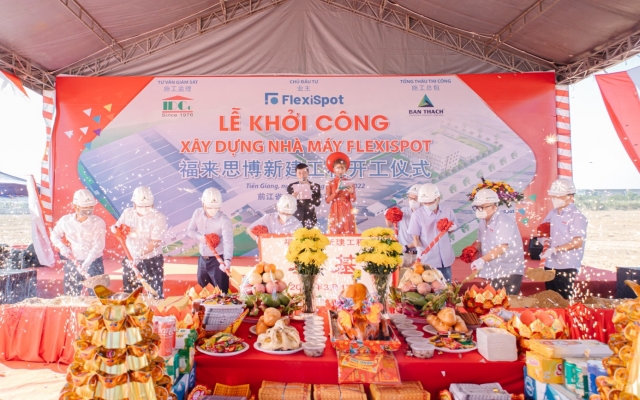 Nghi thức lễ khởi c&amp;ocirc;ng của dự &amp;aacute;n &amp;ldquo;X&amp;acirc;y dựng mới Nh&amp;agrave; m&amp;aacute;y FlexisPot&amp;rdquo;