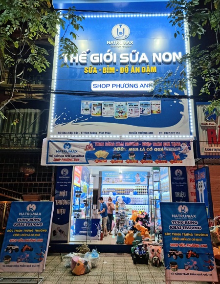 Thế giới sữa non Natrumax Phương Anh cở sở 2 tại Khu 3 Đội Cấn &amp;ndash; Thị Trấn Vĩnh Tường &amp;ndash; Tỉnh Vĩnh Ph&amp;uacute;c.