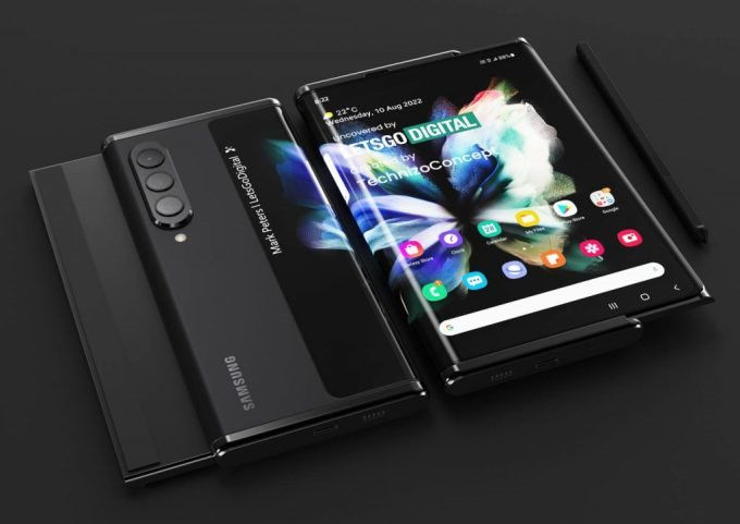 Một &amp;yacute; tưởng về smartphone cuộn của Samsung