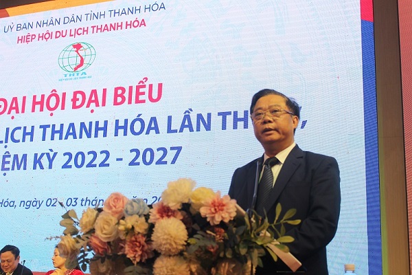 Ph&amp;oacute; Tổng Cục trưởng Tổng cục Du lịch Phạm Văn Thủy ph&amp;aacute;t biểu tại đại hội