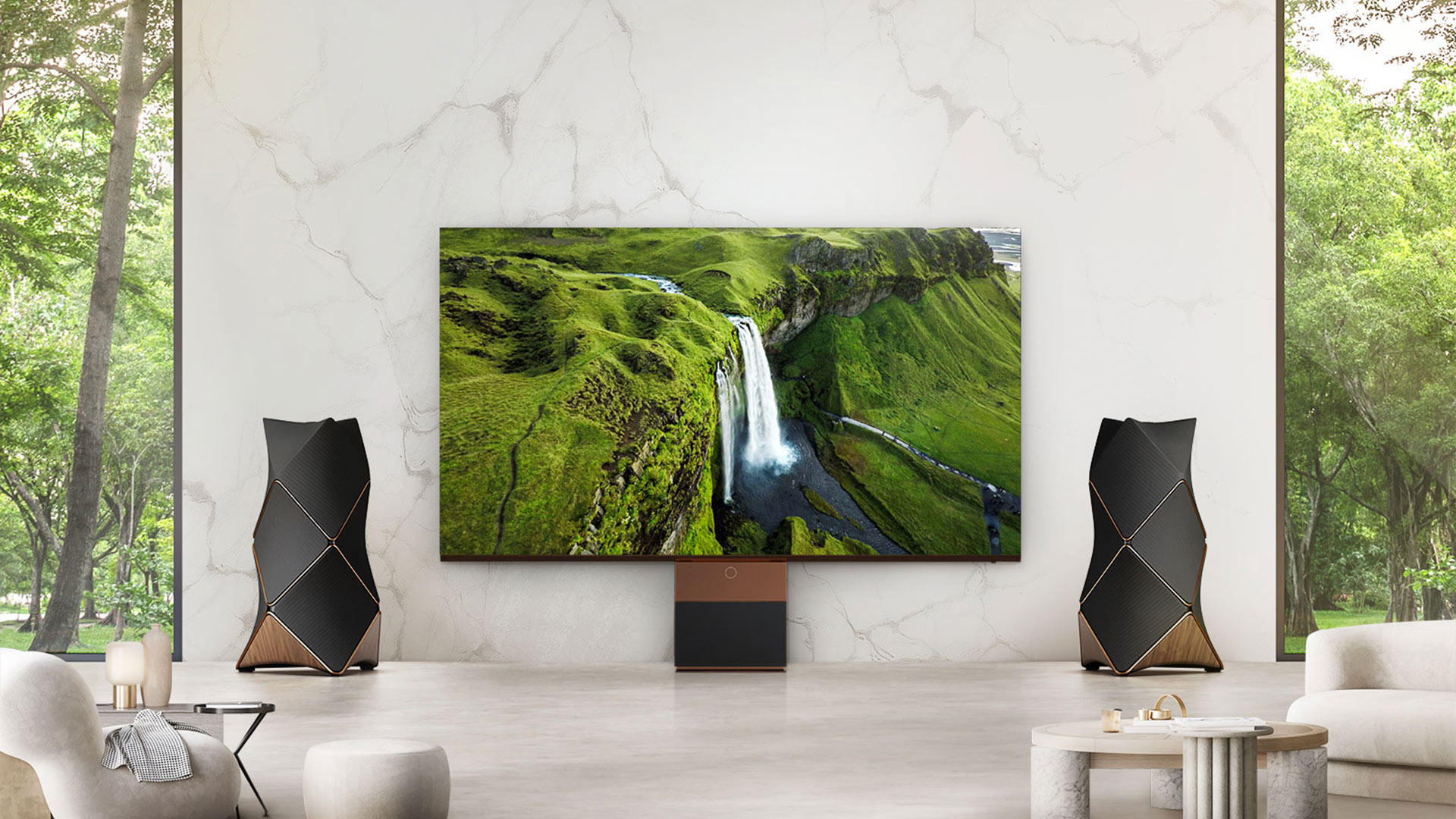 LG cũng hợp t&amp;aacute;c với h&amp;atilde;ng Bang &amp;amp; Olufsen để TV MAGNIT c&amp;oacute; thể phối gh&amp;eacute;p dễ d&amp;agrave;ng với c&amp;aacute;c hệ thống loa cao cấp