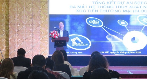 Cục trưởng Cục X&amp;uacute;c tiến thương mại Vũ B&amp;aacute; Ph&amp;uacute; ph&amp;aacute;t biểu tại Hội nghị