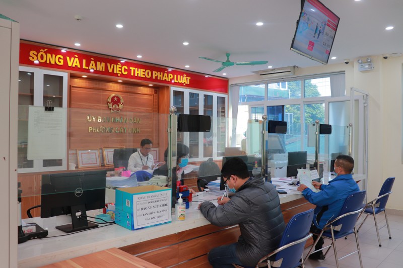 Bộ phận một cửa phường C&amp;aacute;t Linh, quận Đống Đa