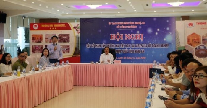 Sở C&amp;ocirc;ng Thương Nghệ An đ&amp;atilde; tổ chức hội nghị trực tuyến giữa L&amp;atilde;nh sự Thương mại Việt Nam tại Australia với doanh nghiệp xuất, nhập khẩu tr&amp;ecirc;n địa b&amp;agrave;n tỉnh n&amp;agrave;y