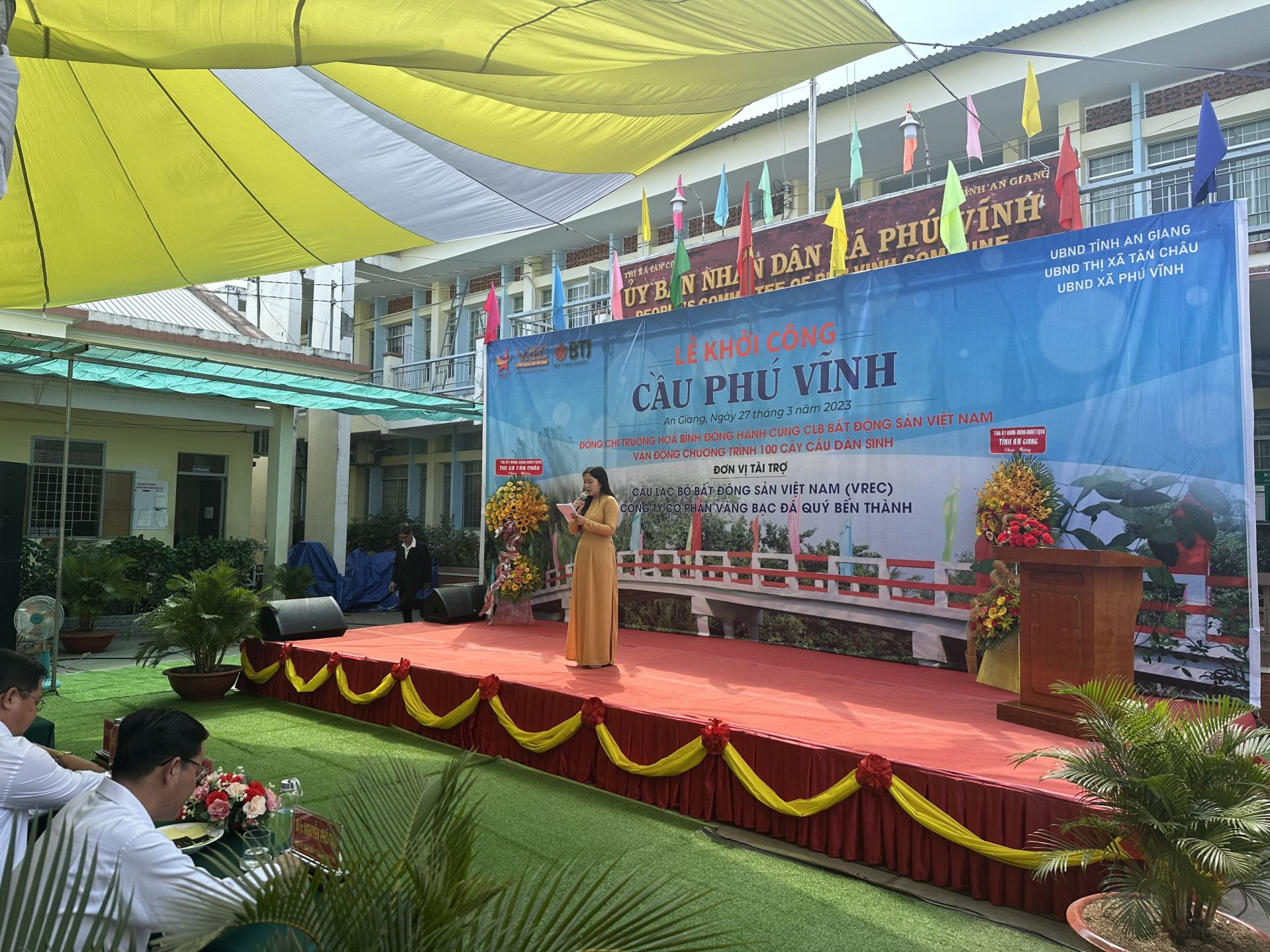 Lễ Khởi c&amp;ocirc;ng cầu Phú Vĩnh, tỉnh An Giang