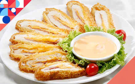 G&amp;agrave; cuộn Jambon v&amp;agrave; phomai