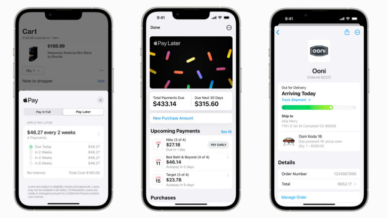 Dịch vụ Apple Pay Later sẽ được triển khai tại Mỹ với số lượng người d&amp;ugrave;ng giới hạn. Ảnh: Apple.