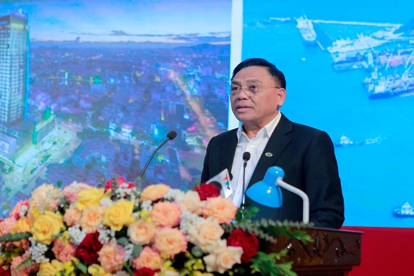 &amp;Ocirc;ng Cao Tiến Đoan, Chủ tịch Hiệp hội DN tỉnh Thanh H&amp;oacute;a ph&amp;aacute;t biểu