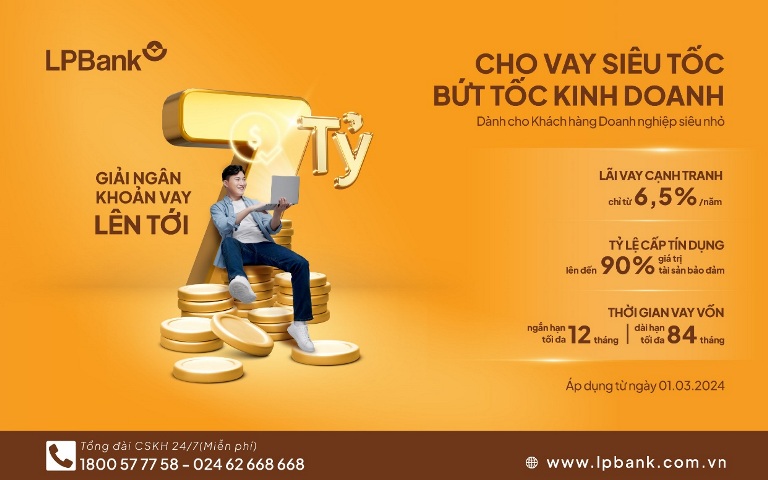 Ảnh minh họaLPBank d&amp;agrave;nh nguồn vốn t&amp;agrave;i trợ lớn cho doanh nghiệp si&amp;ecirc;u nhỏ th&amp;ocirc;ng qua chương tr&amp;igrave;nh &amp;ldquo;Cho vay si&amp;ecirc;u tốc &amp;ndash; Bứt tốc kinh doanh&amp;rdquo;.